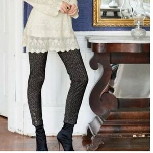 Peruvian Connection lux brocade slim leg trouser with amazing details
